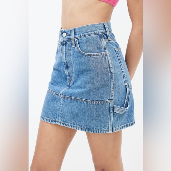 NWT Helmut Lang Blue Medium Wash A-Line Jeans Skirt - US Waist 24 - Picture 3 of 10